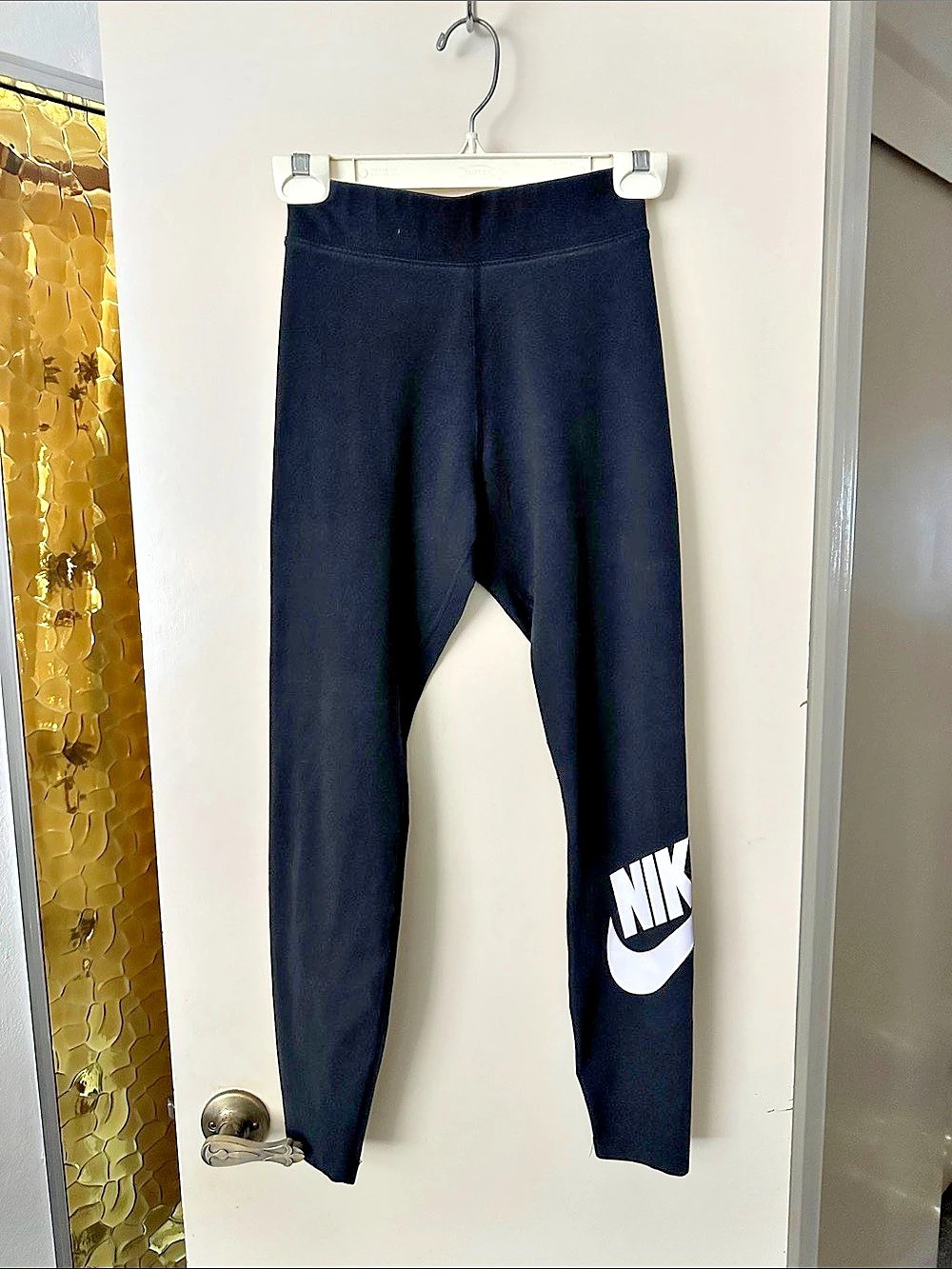 Nike Black & White Logo Leggings Size Small